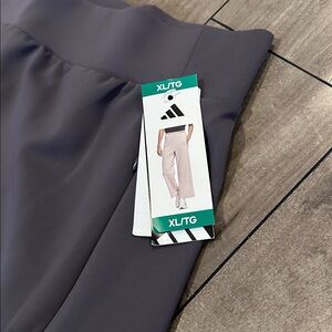 NWT Adidas Wide Leg Active Pant womens gray/purple size XL